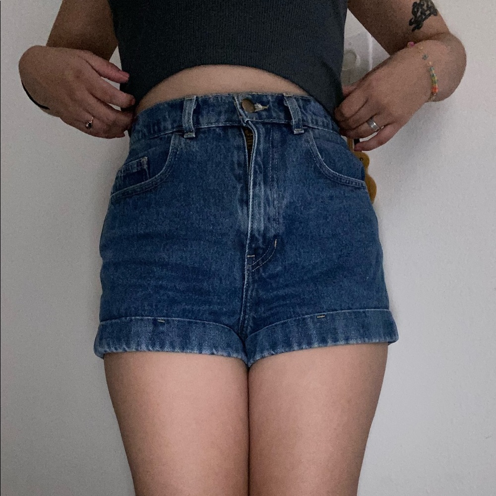 american apparel denim shorts